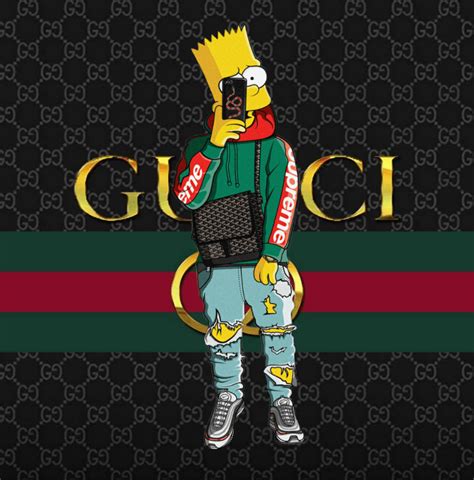 bart simpson shirts designer gucci|gucci bart wallpaper desktop.